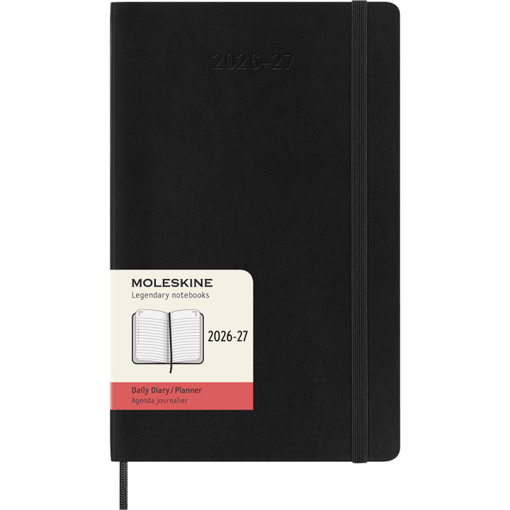 Diary 18M Daily Soft Cover Large Black in the group Paper & Pads / Planners / 18-Month Planners at Pen Store (137015)