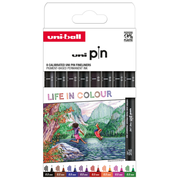 Pin Fine Line Colours 8-set in the group Pens / Artist Pens / Fineliners at Pen Store (137085)