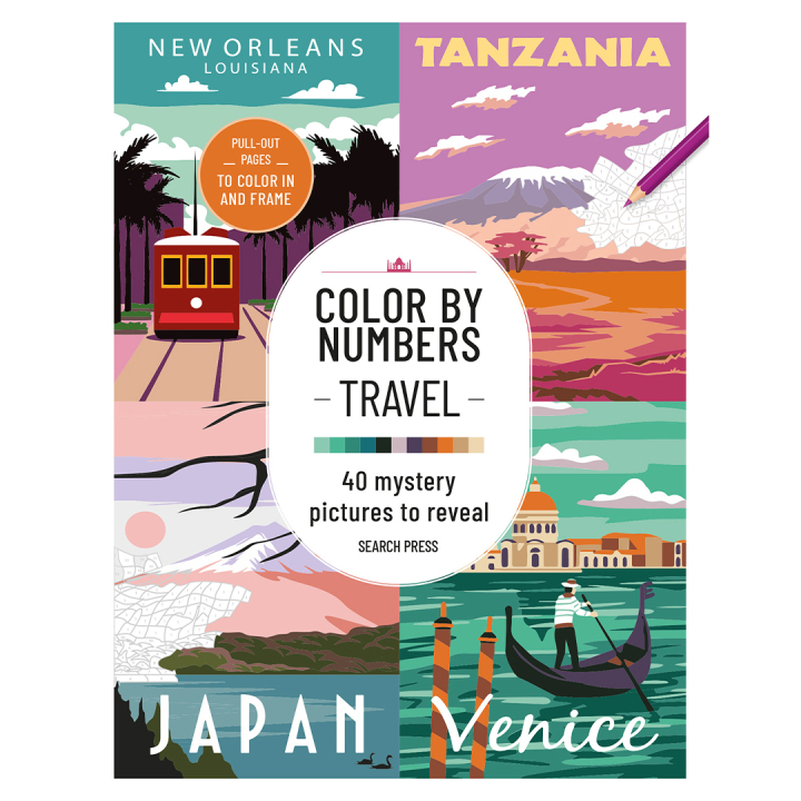 Color by Numbers: Travel in the group Hobby & Creativity / Books / Adult Colouring Books at Pen Store (137207)