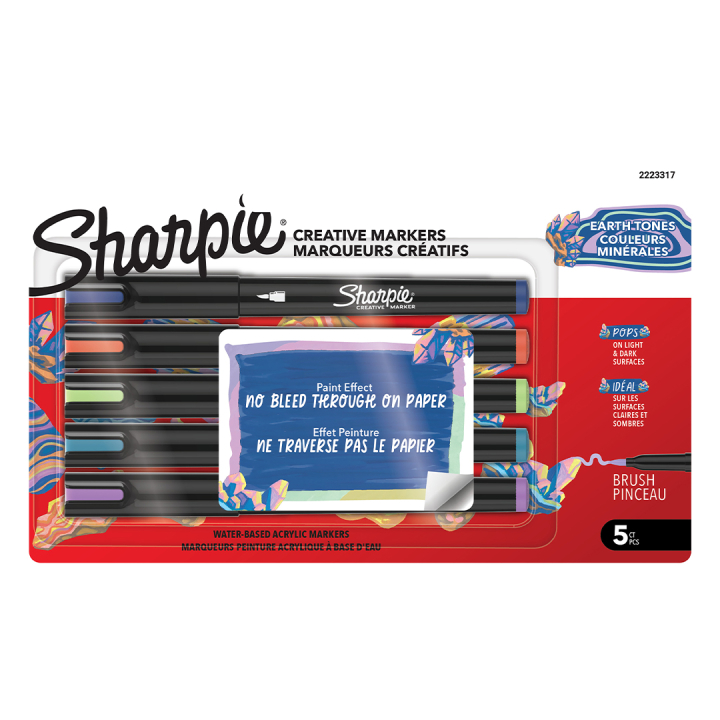 Creative Marker Brush Tip 5-pack Earth Tones in the group Pens / Artist Pens / Acrylic Markers at Pen Store (137402)