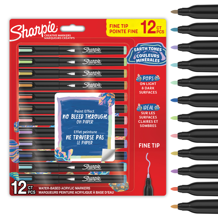 Creative Marker Fine Tip 12-pack Earth Tones in the group Pens / Artist Pens / Acrylic Markers at Pen Store (137407)