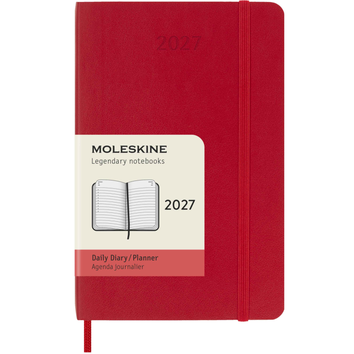 Diary 12M Daily 2027 Softcover Pocket Red in the group Paper & Pads / Planners / 12-Month Planners at Pen Store (137436)