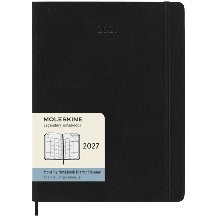 Diary 12M Monthly 2027 Softcover XL Black in the group Paper & Pads / Planners / 12-Month Planners at Pen Store (137441)