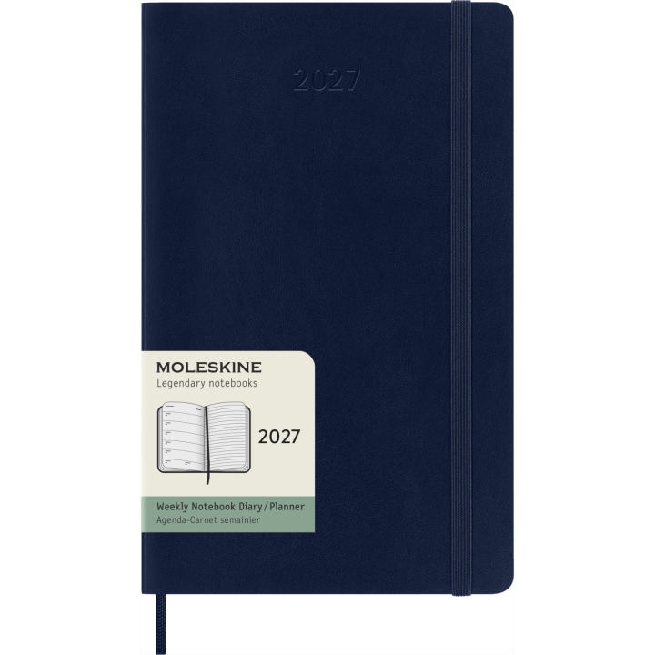 Diary 12M Weekly Notebook 2027 Softcover Large Sapphire Blue  in the group Paper & Pads / Planners / 12-Month Planners at Pen Store (137454)