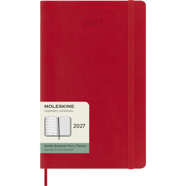 Diary 12M Weekly Notebook 2027 Softcover Large Red in the group Paper & Pads / Planners / 12-Month Planners at Pen Store (137456)