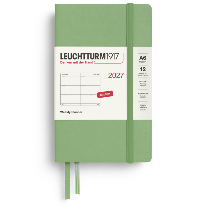 Diary Weekly Planner 2027 A6 Sage in the group Paper & Pads / Planners / 12-Month Planners at Pen Store (137483)