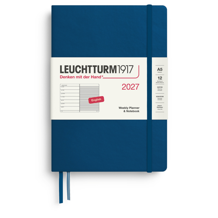 Diary Weekly Planner & Notebook 2026 A5 Indigo in the group Paper & Pads / Planners / 12-Month Planners at Pen Store (137522)