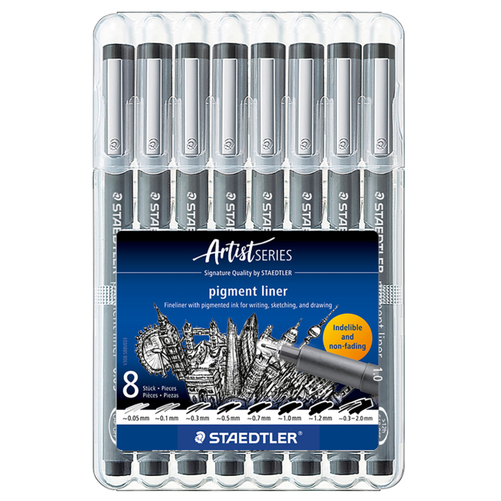 Pigment Liner 8-set in the group Pens / Artist Pens / Fineliners at Pen Store (137608)