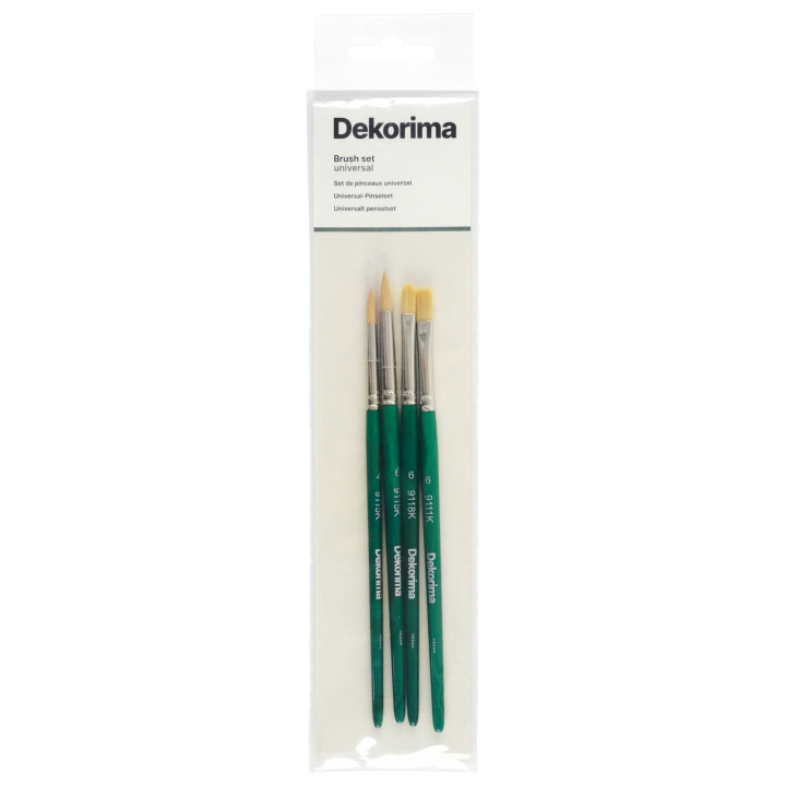 Synthetic brushes Universal Set of 4  in the group Art Supplies / Brushes / Acrylic Brushes at Pen Store (137637)