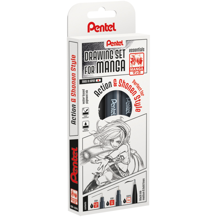 Drawing Set Manga Action & Shonen in the group Pens / Artist Pens / Fineliners at Pen Store (137667)