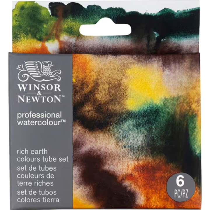 Professional Watercolour 5 ml Tubes Rich Earth 6-set in the group Art Supplies / Artist colours / Watercolour Paint / Watercolour in tube at Pen Store (138002)