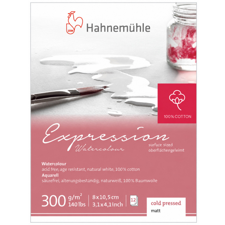 Water Colour Pad Expression 300 g Matt 8 x 10,5 cm  in the group Paper & Pads / Artist Pads & Paper / Watercolour Pads at Pen Store (138011)