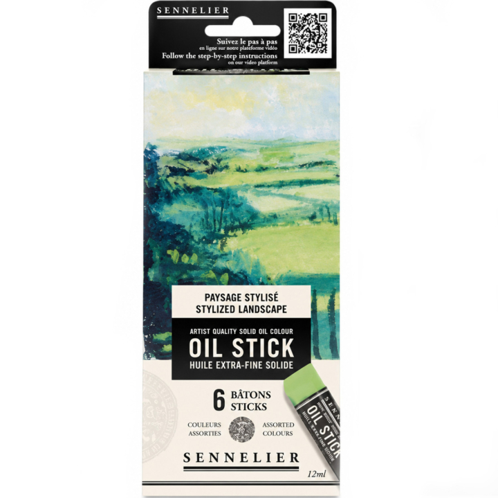 Oil Stick Mini 6-set Stylish landscape in the group Art Supplies / Crayons & Graphite / Oil sticks at Pen Store (138061)
