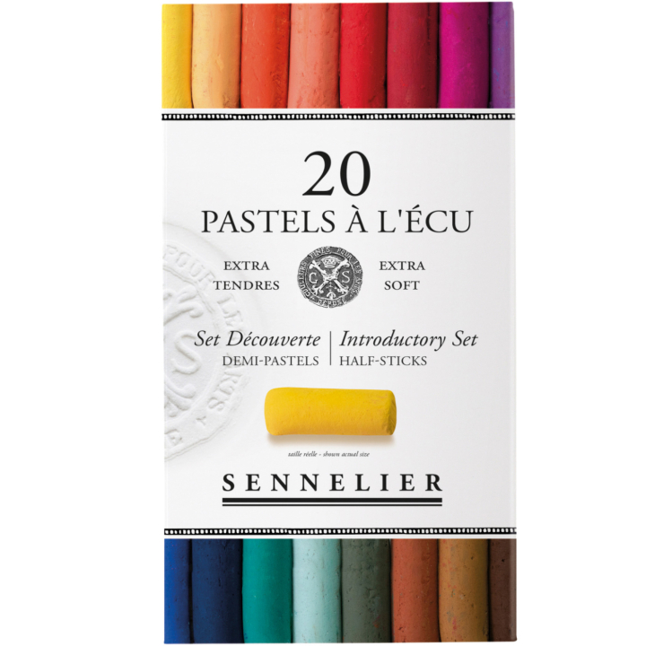 Soft Pastel à l'écu Half Stick Set of 20 in the group Art Supplies / Crayons & Graphite / Pastel Crayons at Pen Store (138071)