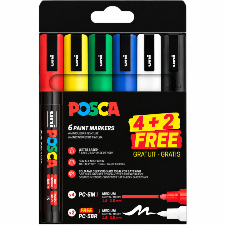 PC-5M/BR Set of 4 in the group Pens / Artist Pens / Illustration Markers at Pen Store (138267)