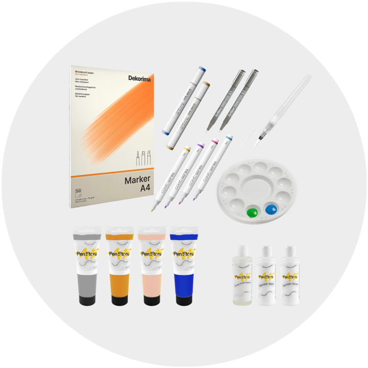 Mini Creativity Bundle in the group Art Supplies / Art Sets / Paint sets at Pen Store (bundle_1)