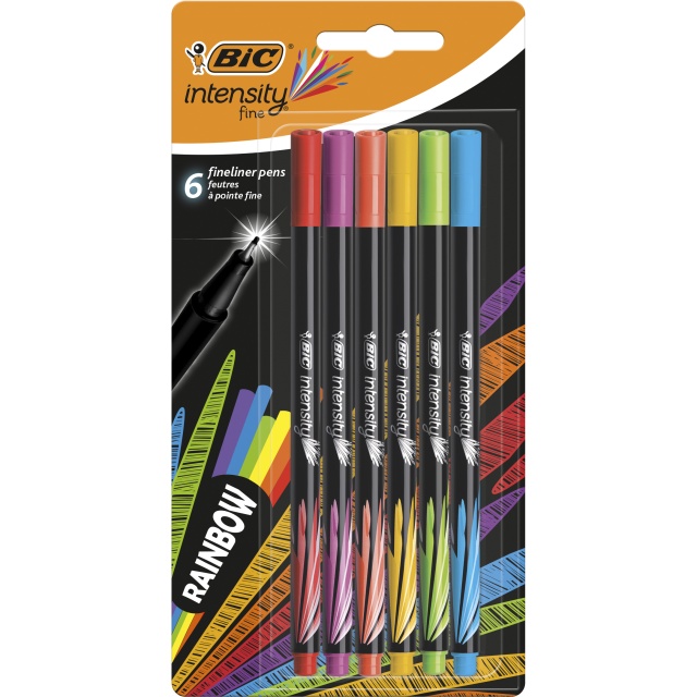 Intensity Fineliner 6-set Rainbow Colours