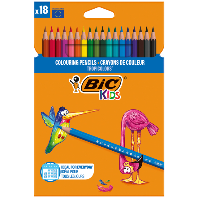 Kids Tropicolors Coloring Pencils 18-set