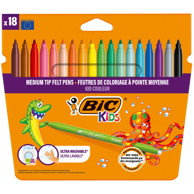 Kids Couleur Felt-tip Pens 18-set