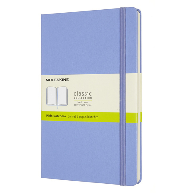 Classic Hard Cover Notebook Pocket Hydrangea Blue