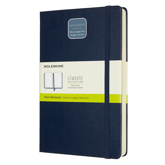 Classic Hard Cover Notebook Expanded Blue