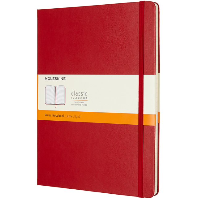 Classic Hard Cover Notebook XL Red