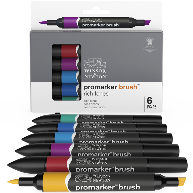 BrushMarker 6-set Rich Tones