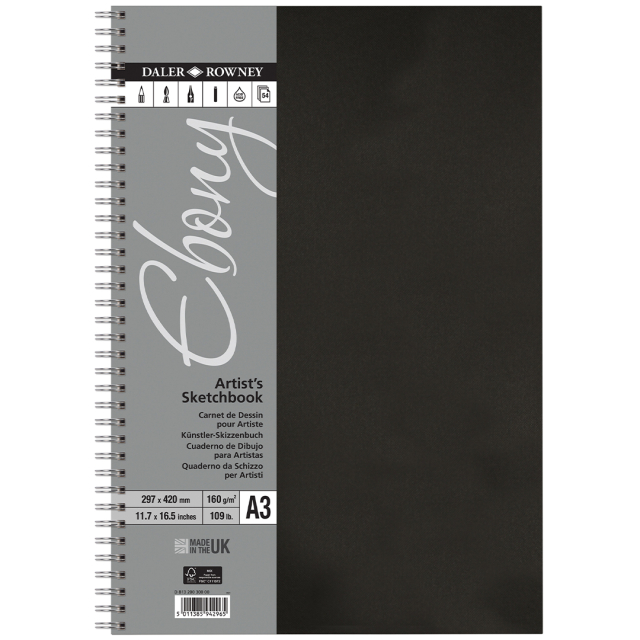 Ebony Artist's Sketch Book A3