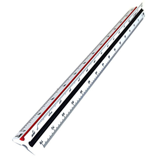 Reduction Scale ruler Engineer 30 cm 2.5-100