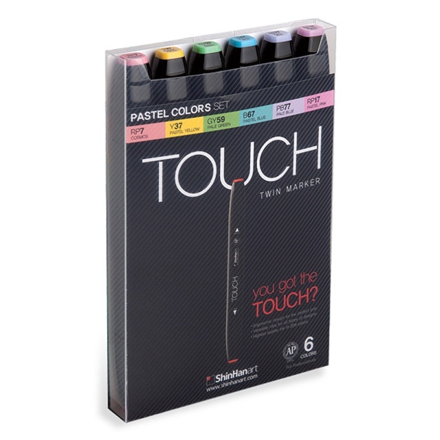 Twin Marker 6-set Pastel