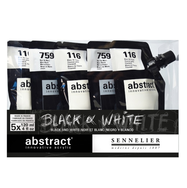 Abstract Acrylic Black & White