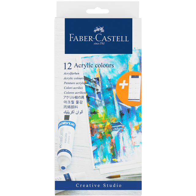 Starter set acrylic colours 12-set