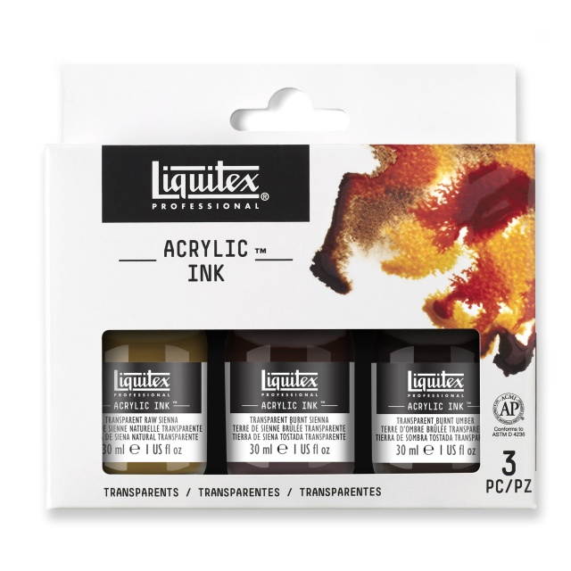 Acrylic Ink Transparents 3-set 30 ml