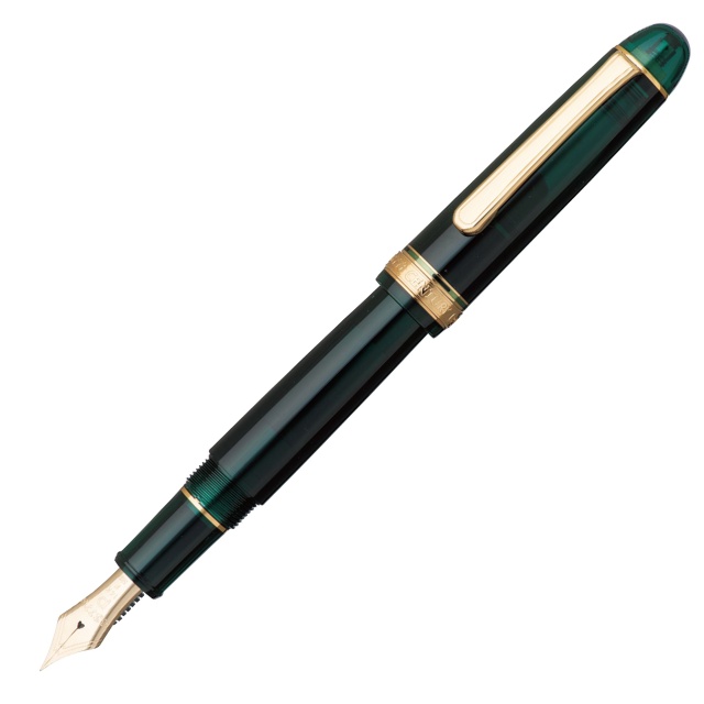 Century Gold Trim Fountain Pen Laurel Green Ultra Extra Fine in the group Pens / Fine Writing / Fountain Pens at Pen Store (109847)