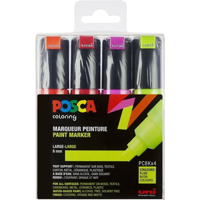 Posca PC-8K Neon - Set of 4