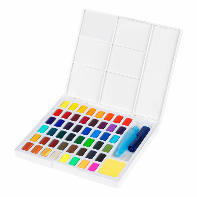 48 Watercolours + Water brush