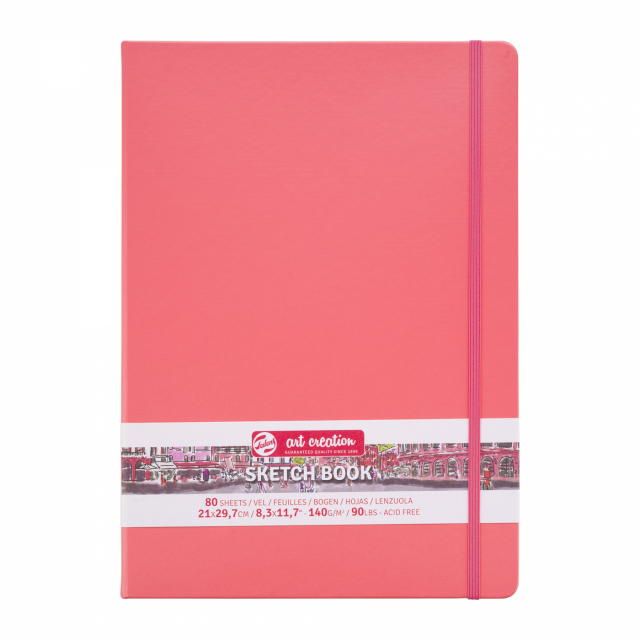 Sketchbook A4 Coral Red