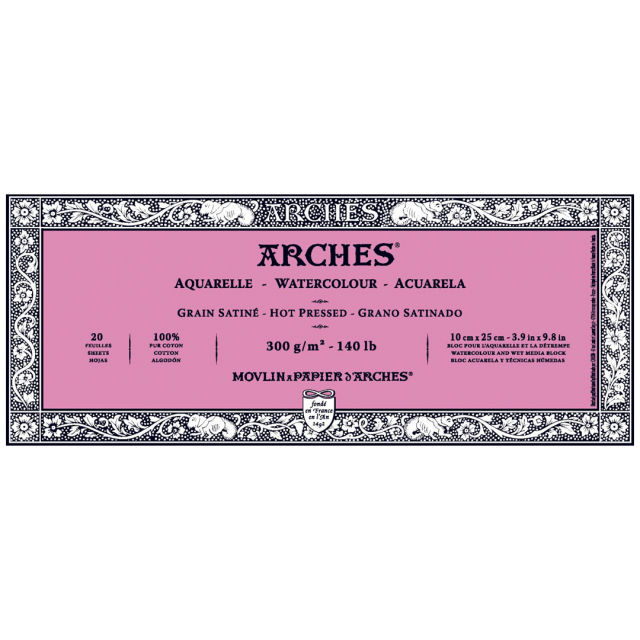 Watercolour block HP 300g 10x25cm