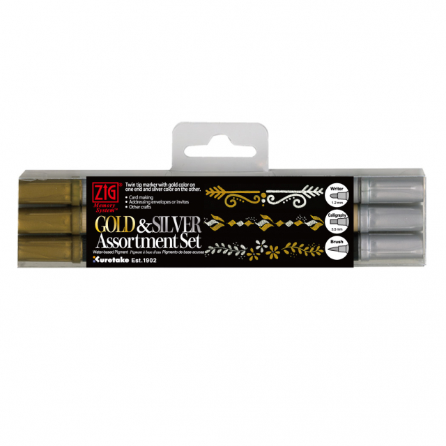 Twin Tip Marker Gold/Silver 3-set