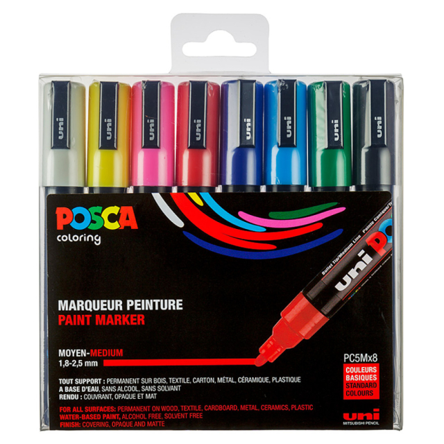 Posca PC-5M Standard Colours 8-set