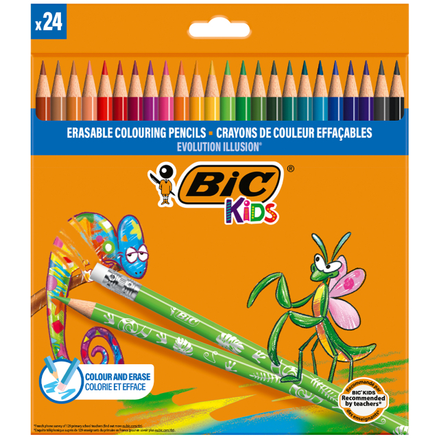 Evolution Illusion Colouring pencils 24-pack