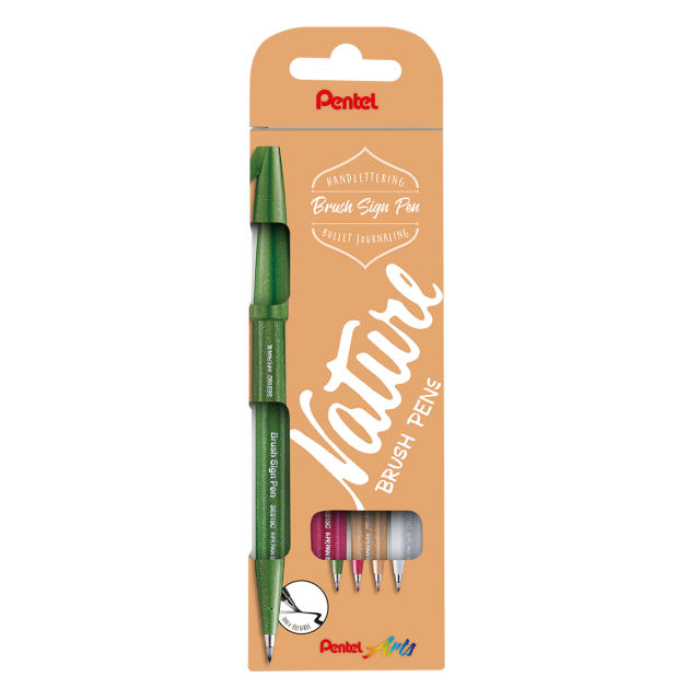 Brush Sign Pen 4-set Nature