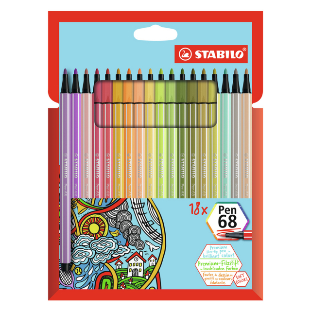 Pen 68 Felt-tip 18 pcs Trend