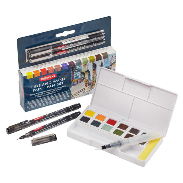 Line & Wash Paint Pan Set 12 half pans