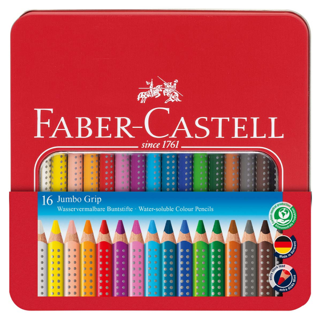 Watercolour Pencils Jumbo 16-set