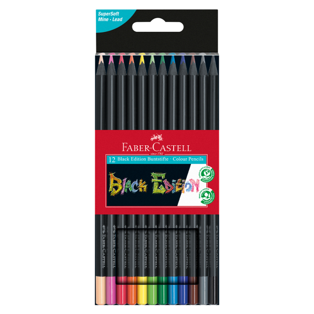 Colouring pencils Black Edition 12-set