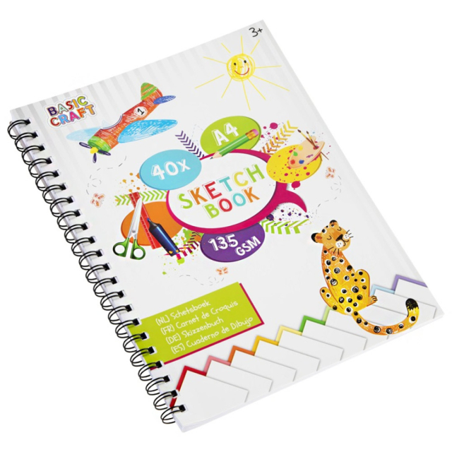 Sketch pad A4 135g, 40 sheets
