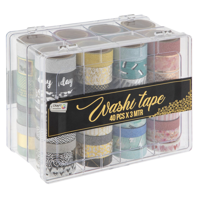 Washi tape 40-pack in storage box