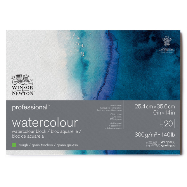 Professional Watercolour Pad Rough 26x36 cm 300g