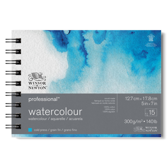 Professional Watercolour Pad Spiral CP 13x18 cm 300g